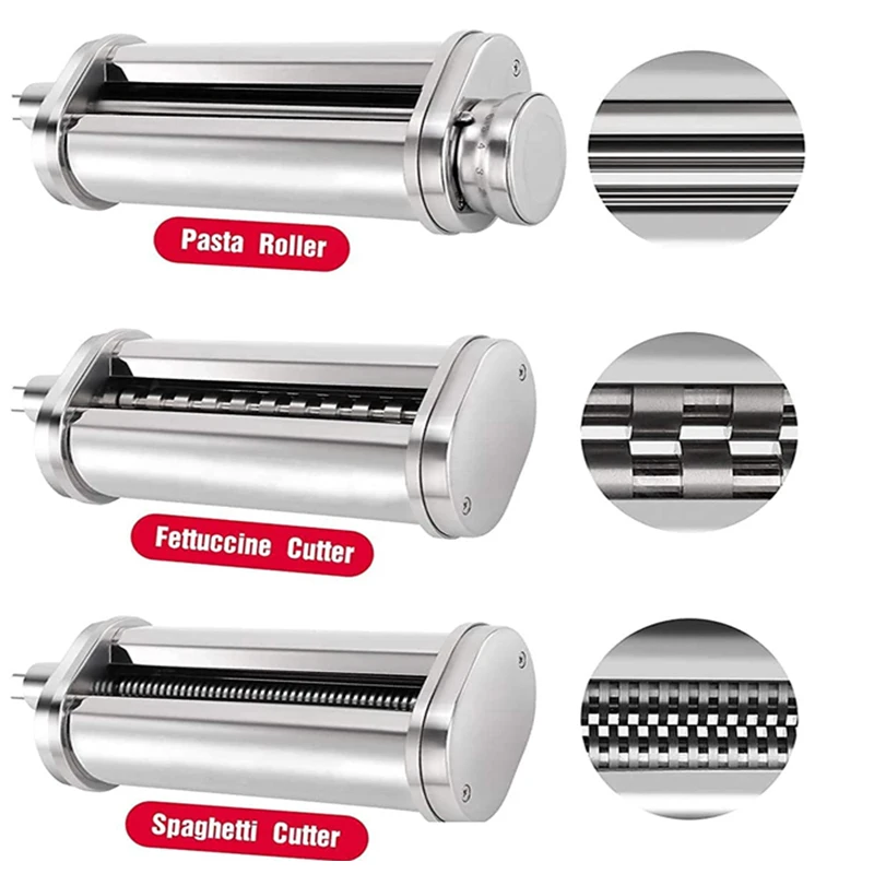 Per Kitchenaid Pasta Roller Fettuccine Spaghetti Cutter Set Kitchenaid Ka Washable Stand Mixer In Acciaio Spaghetti Maker Cutter
