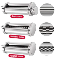 For  Pasta Roller Fettuccine Spaghetti Cutter Set  KA Washable Stand Stainless Mixers Spaghetti Maker Cutter