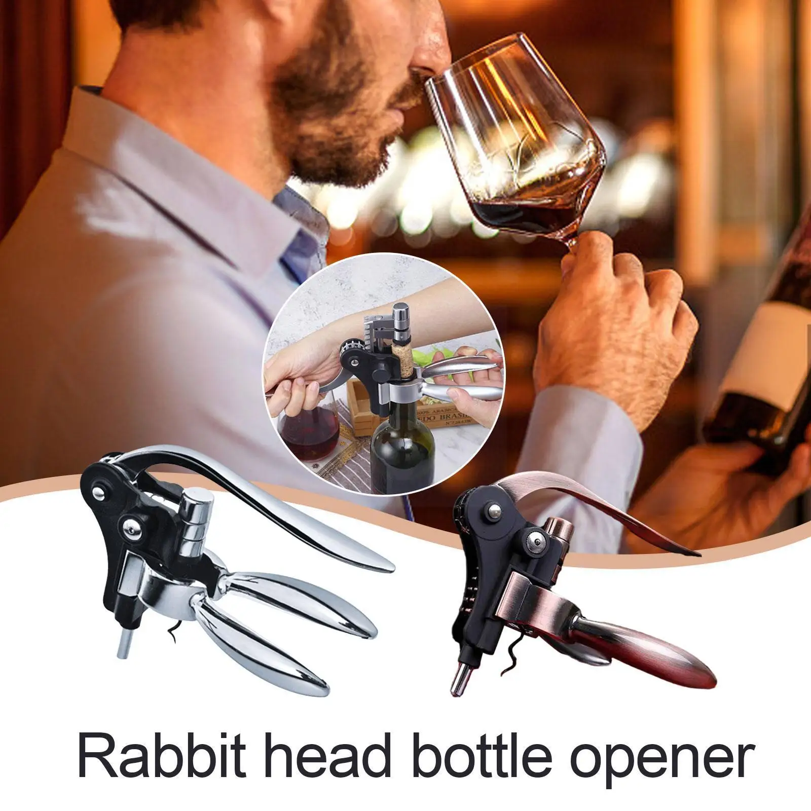 Rabbit Shape Professional Lever Red Wine Bottle Opener Manual Corkscrew