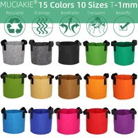 MUCIAKIE 15 Colors 10 Sizes Garden Grow Bag w/ Handles Indoor Outdoor Fabric Aeration Plant Pot Container Flower Vegetable Pouch 1