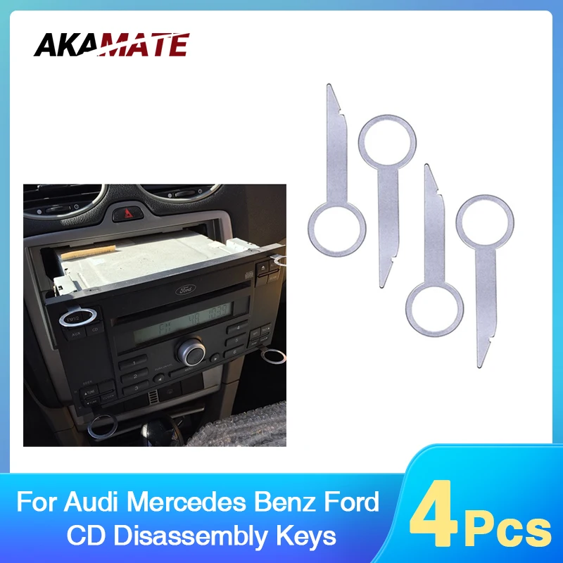 

4 Piece Car Stereo Radio Removal Tool Key for Audi Mercedes Benz Ford Car Tool Accessories