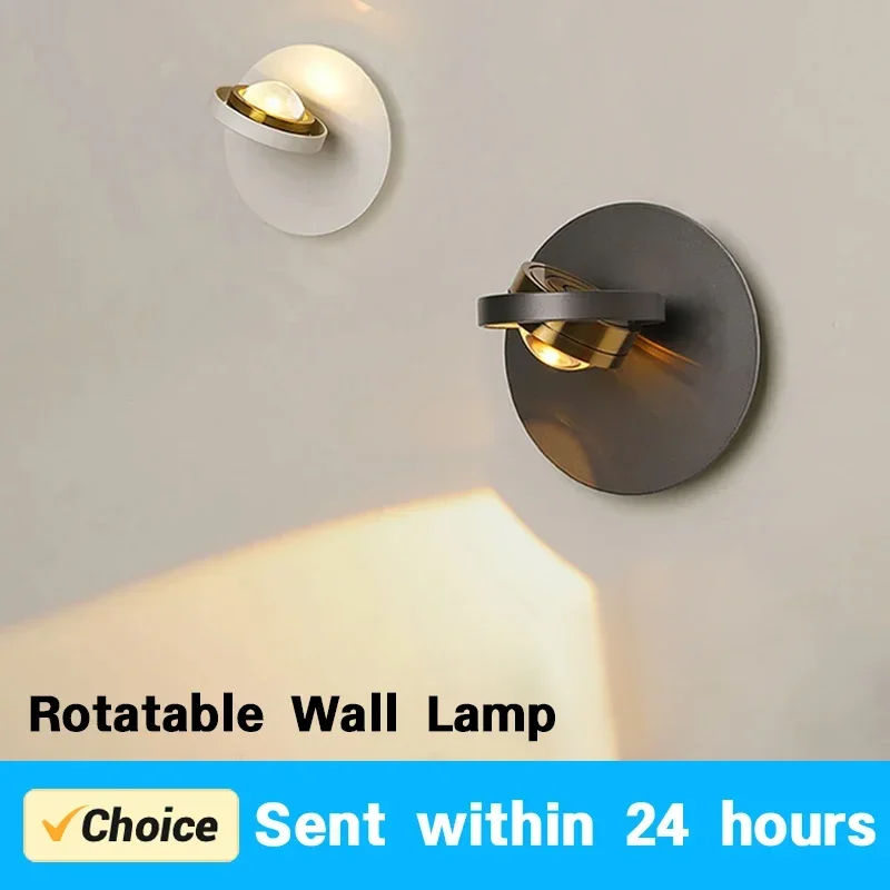 Modern LED Wall Lamp Rotatable Wall Light for Bedroom Living Room Indoor Sconces Home Decoration Lighting Fixture