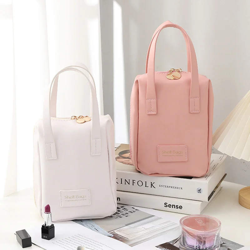 Borsa per il trucco portatile Shell, borsa per il trucco portatile di grande capacità, borsa per il trucco di alta bellezza impermeabile per celebrità di Internet_voghion.com