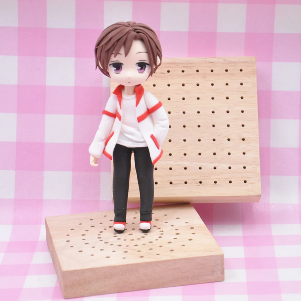 2pcs Clay Doll Base Wood Making Holder Pottery Art Plug-in Board For DIY Sculpture Plate Accessory |