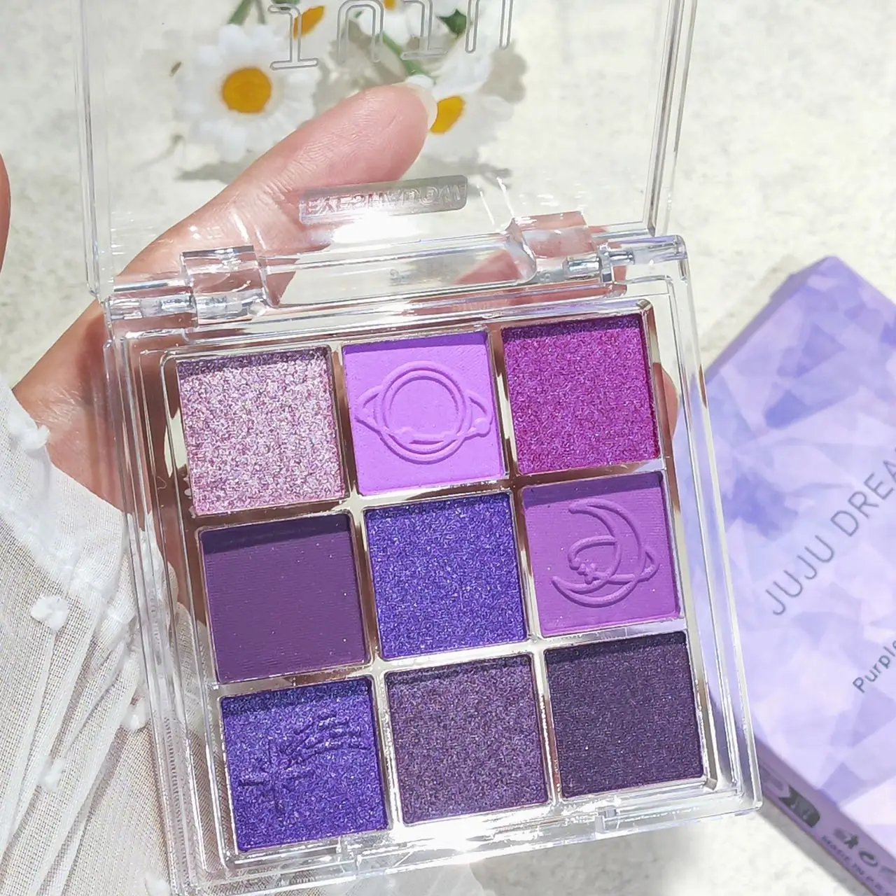 Eye Shadow Eye Shadow Plate 9-color purple and pink eyeshadow palette Long-lasting Waterproof