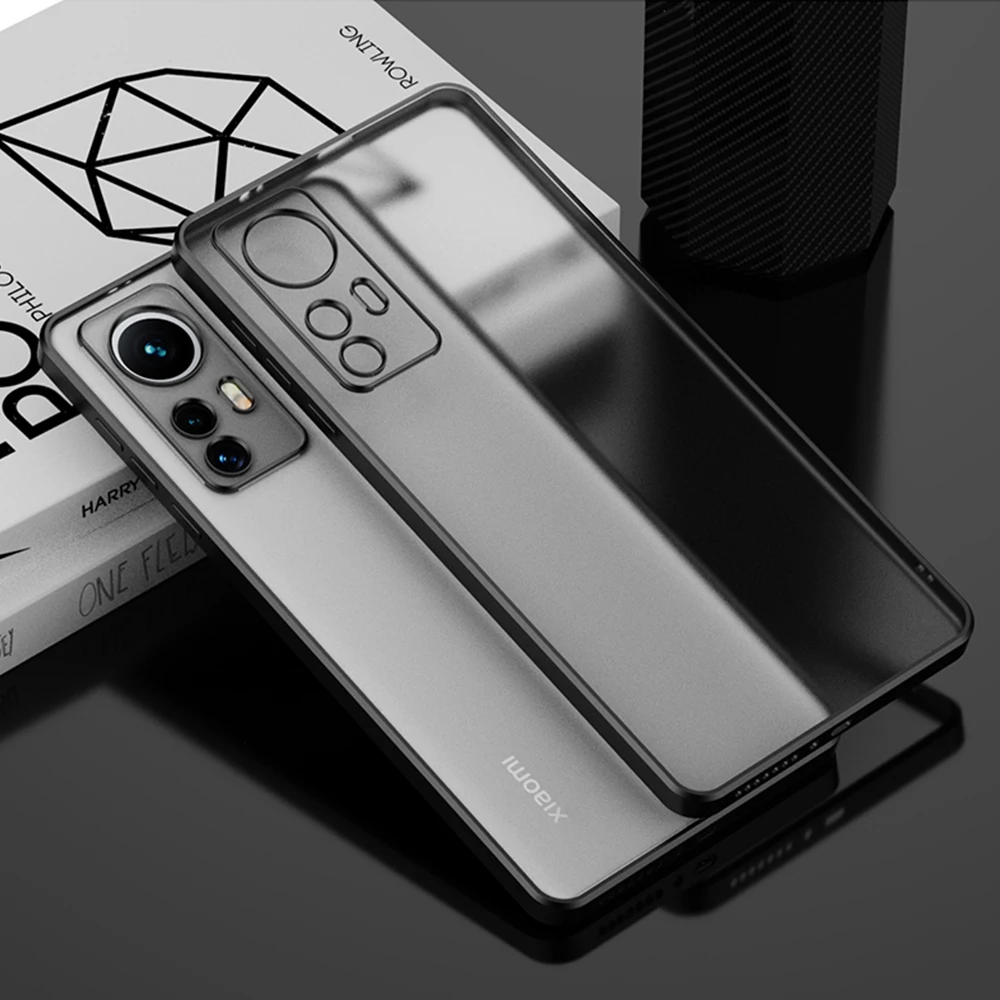 Luxuriöse, galvanisierte Telefonhülle für Xiaomi Mi 12S 12 Pro, transparente, matte TPU-Hülle, Funda für Xiaomi 12S 12X 12, Anti-Fal_voghion.com