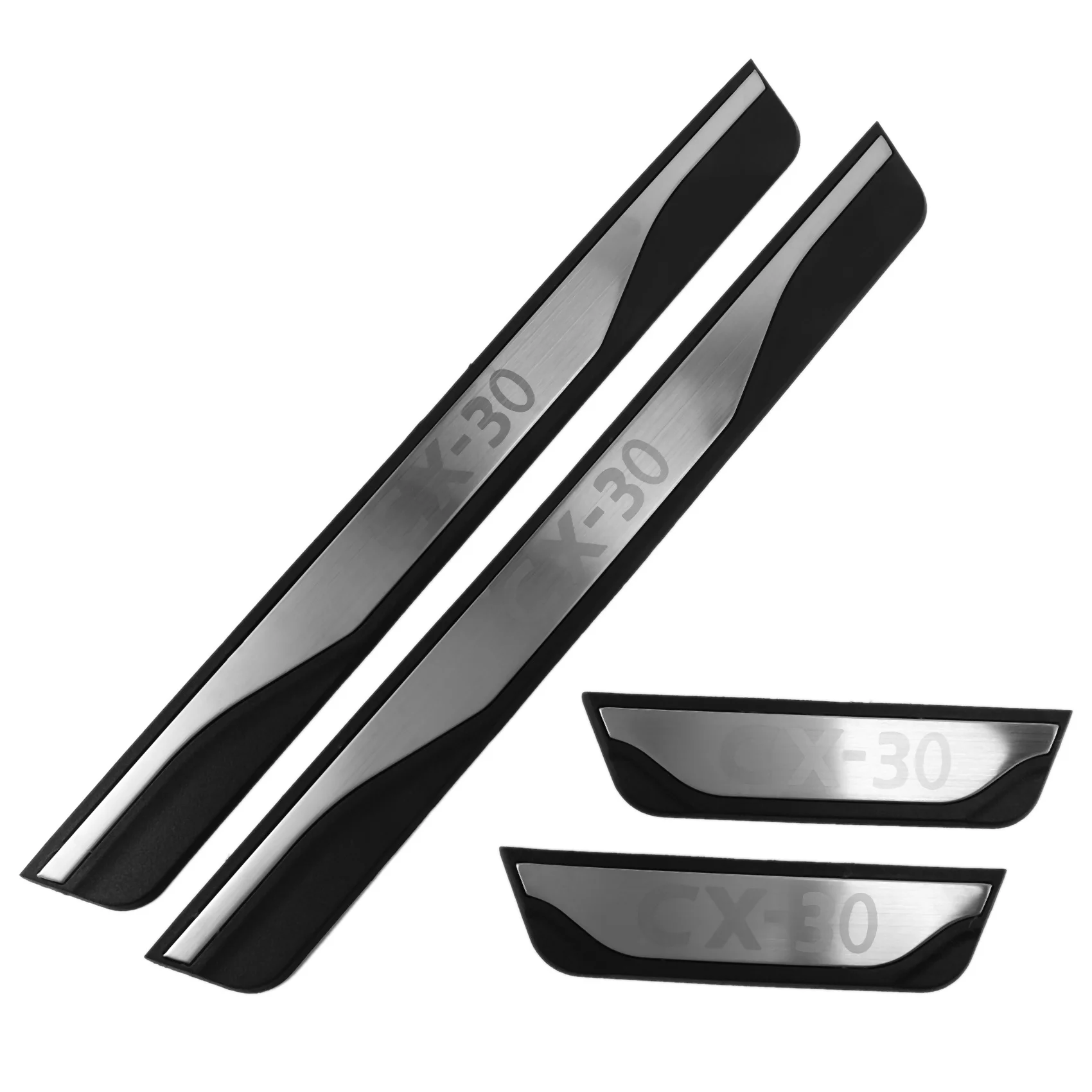 Car Door Sill Cover Accessories For Mazda Cx-30 Cx30 Car Stainless Steel Scuff Pedal Protector Styling Sticker 2019 2020