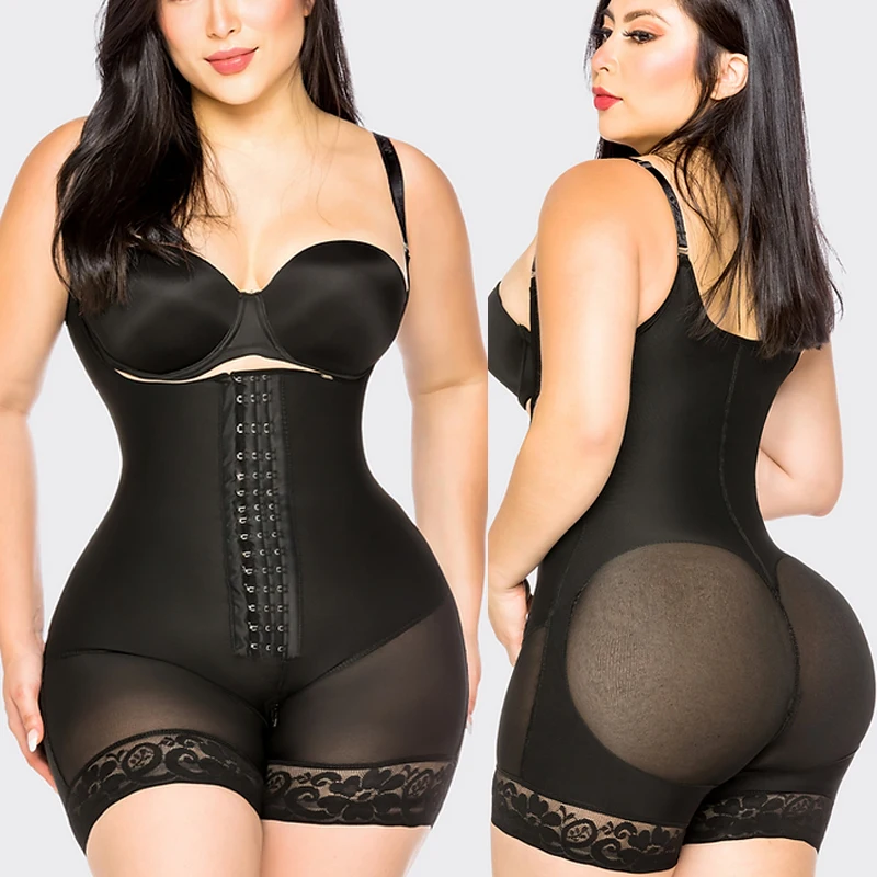 Fajas Colombian Girdle Waist Trainer Body Shaper for Women Tummy Control Fajas Post Surgery Compression Butt Lifter Shapewear