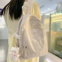 Girl Travel White Book Laptop Backpack New Female Trendy Color Student Bag Fashion Ladies College Backpack Cool Women School Bag 1