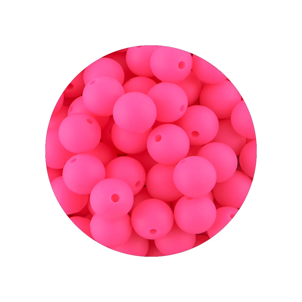 Vibrant Silicone Beads for DIY Jewelry Crafting - 50 Pieces, 12/15mm