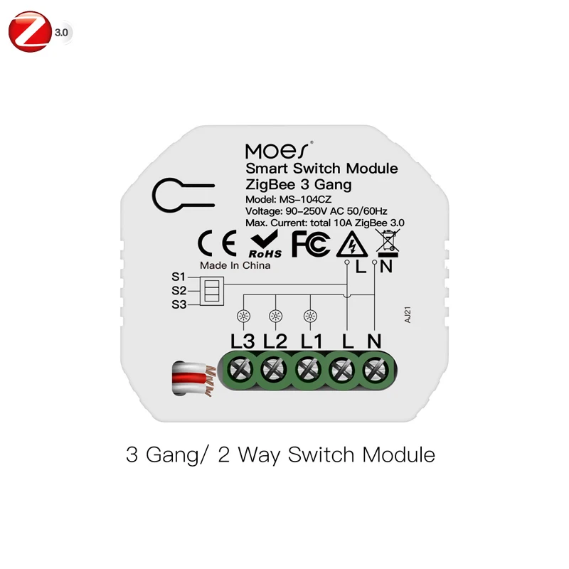 ZigBee 3 Gang Switch