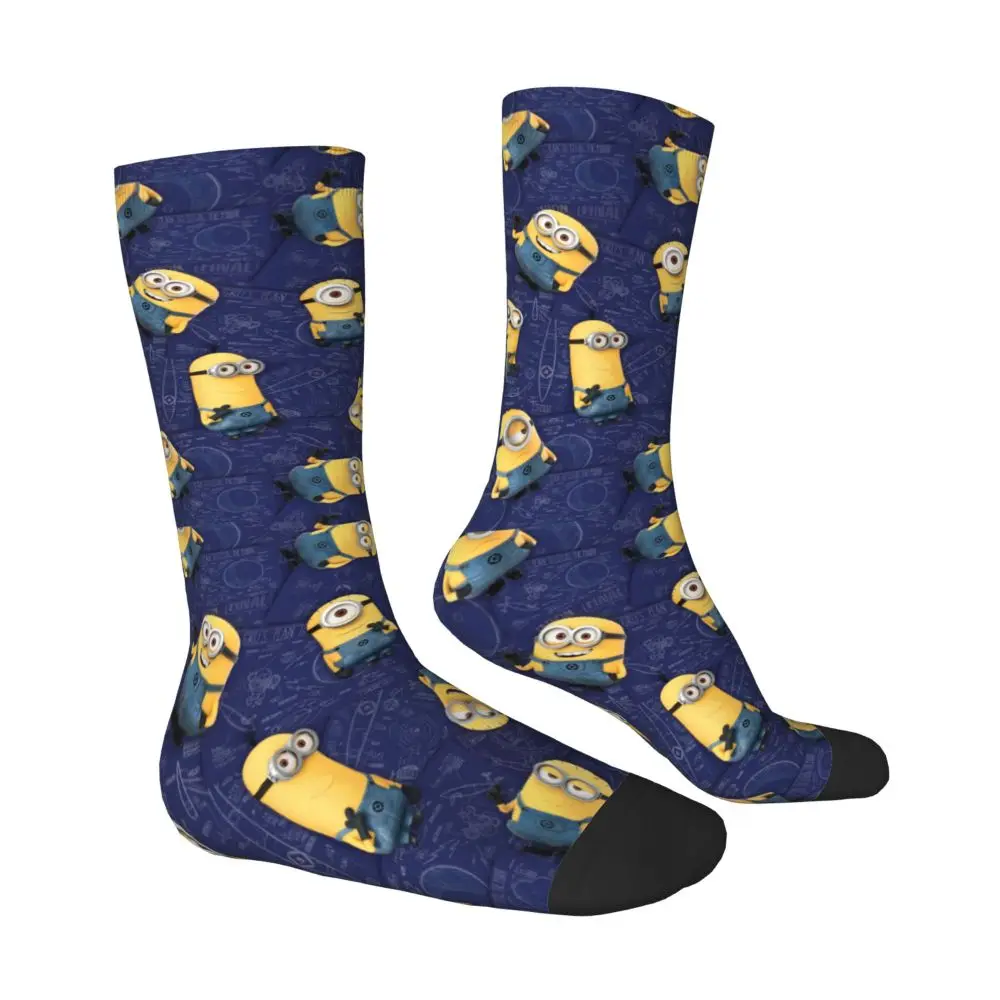 Custom Cool Print M- Minions Cartoon Socks for Women Men Stretchy Summer Autumn Winter M- Minions Bananas Crew Socks 193 S9ef085ec1f504c148a9f458f65e082eds