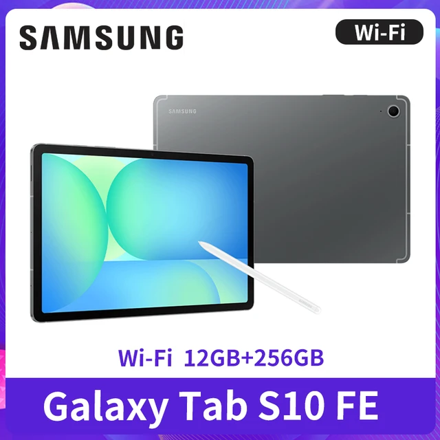 2025 New SAMSUNG Galaxy Tab S10 FE Thin Tablet 10.9 inch LCD Screen 90Hz With S Pen 12+256GB WIFI Vision 2-2.2K Wi-Fi AI 1