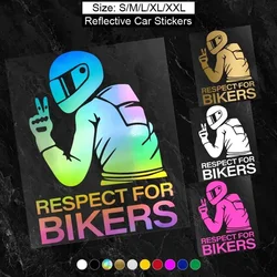 NEW 1pc 15x11CM Respect Biker Sticker For On Car Motorcycle Vinyl 3D Stickers Motorcycle Vinyl 3D Stickers And Decals