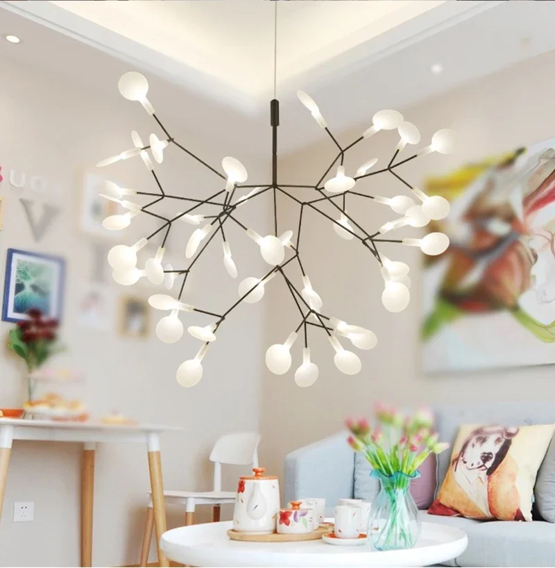 Description Picture 4 of itemTree Pendant Lamp Lights LED Hanging Chandelier for Hall and Living Room Dinning Chandeliers Ceiling Light Rattan