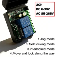 DC 6-30V AC 85-250V 433MHz RF Wireless Remote Control Switch 2 Channels Relay Receiver Control Garage Door Motor Curtain Light - Image 5