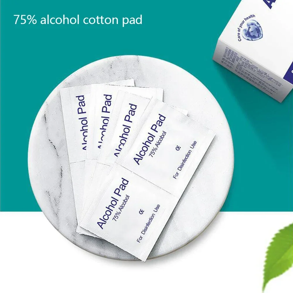 10/100Pcs Disposable Alcohol Disinfection Pads | Car Detailing & Multi-Purpose Cleaning | For Phone/Screen/Glasses