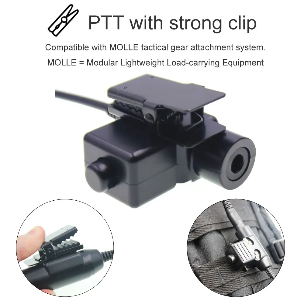 U94 PTT Telescopic Throat Mic Headset For Motorola GP2000/2100 GP3188 GP3688 GP280 GP300 GP308 GP63 GP68 GP88GP88S Walkie Talkie