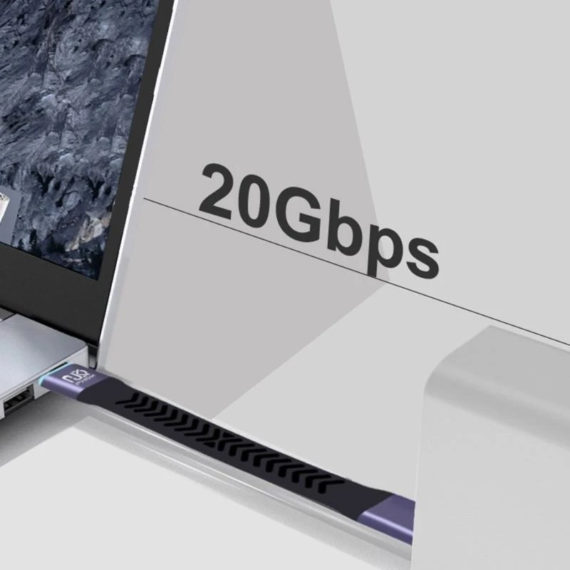 20Gbps High-Speed USB 3.2 Type-C Fast Charging Cable - Compact 10CM Length