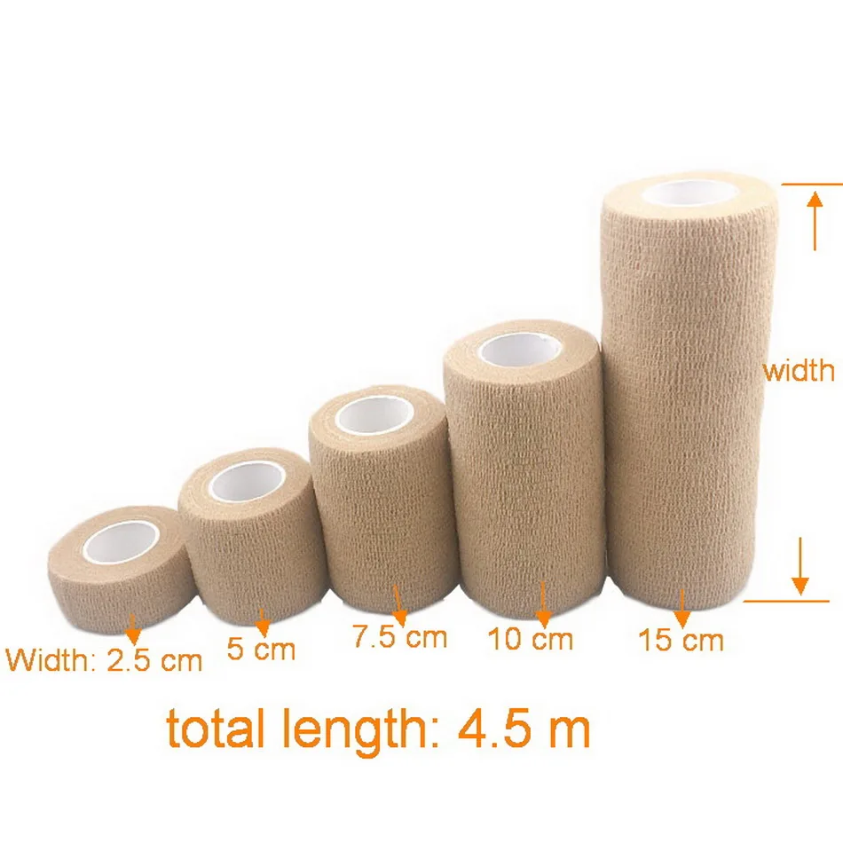 Elastic Self Adhesive Bandage for Finger Wrist Ankle Breathable Sport Fixer Tape Medical Camouflage Wrap Pet Animal