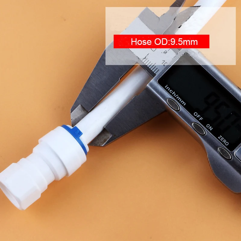 S9ef11908b9c947618ae6a940b7b36bdfr 1/4 "gwint żeński wąż OD 3/8" RO System odwróconej osmozy wody manometr adapter 32N prosto do szybkiego łączenia