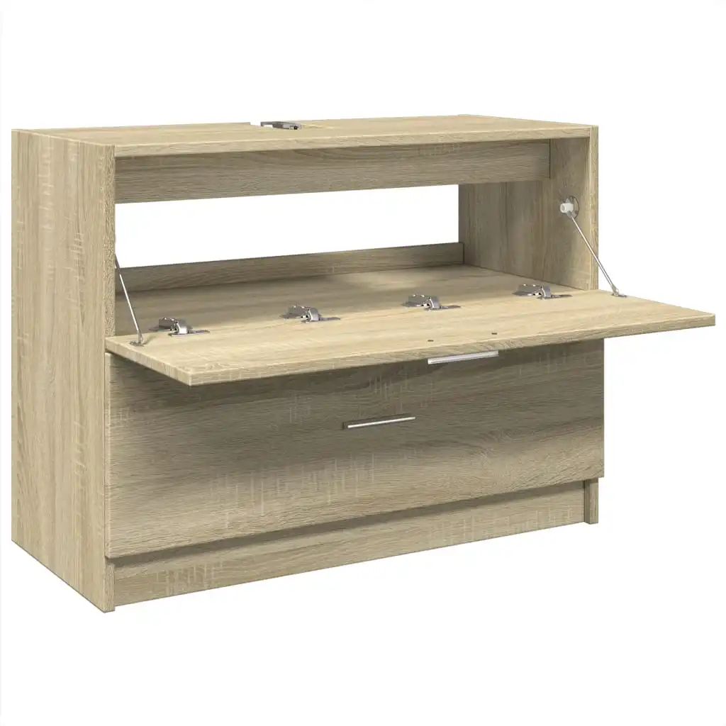 Weißer Waschbeckenunterschrank, 78 x 37 x 59 cm, Holzwerkstoff, modernes Design, stilvoller Badezimmerschrank, stabile Struktur, Möbelsets – Detail 22