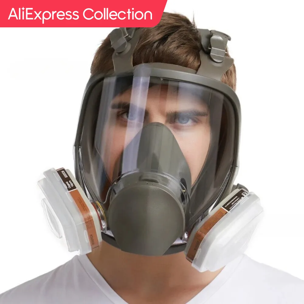 Collezione Aliexpress Maschera Antiappannamento 6800 Maschera Antigas Verniciatura Industriale Respiratore A Spruzzo Filtro Da Lavoro Di Sicurezza Pro