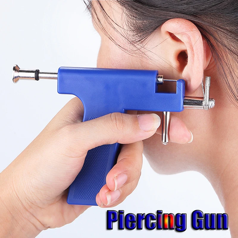 Ear Piercing Tool Body Piercing Kit Piercing Tool Pro Ear Body Nose Navel Lips Tongue Piercing Gun Machine Supply Tool Kit Set 98pcs Ear Studs Healthy Safty Sterile Piercer
