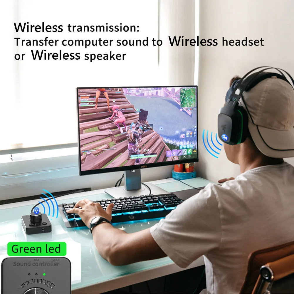 USB 음량 조절 손잡이 금속 음량 조절 손잡이, AUX Bluetooth-Compatible5.1 음량 조절 손잡이, 재생, 일시 정지, 뒤로가기, 3.5mm