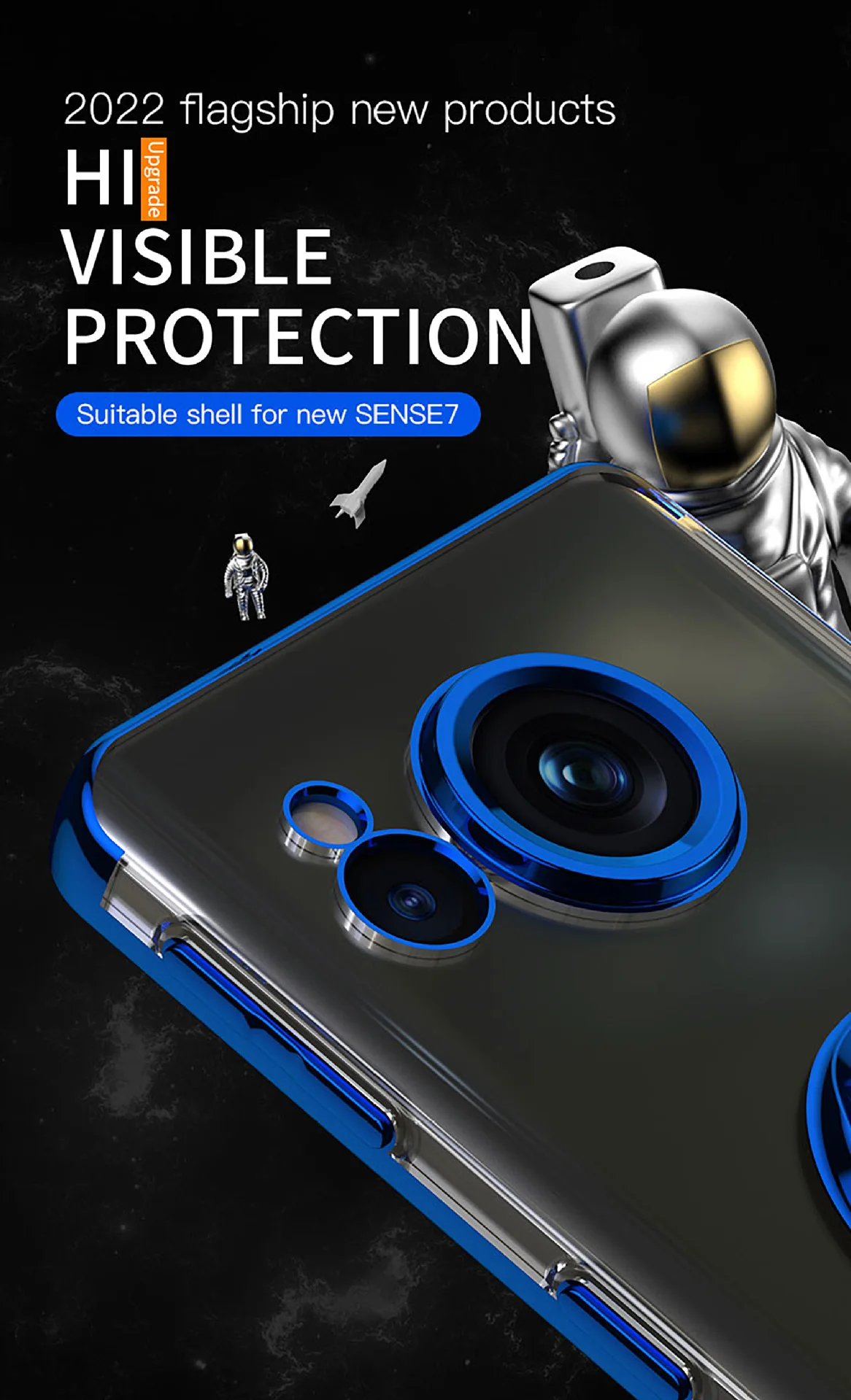 Clear Cover with Soft Transparent Back and Ring Stand