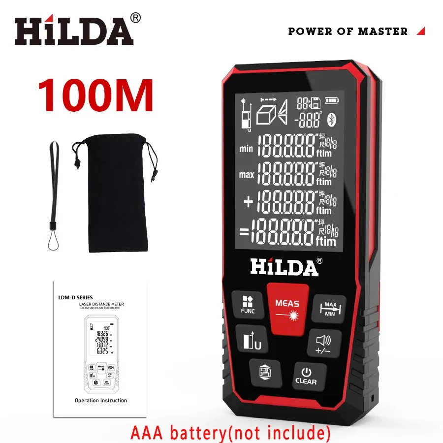 Laser Rangefinder Distance Meter Laser Tape Measure 50M/100M/120M