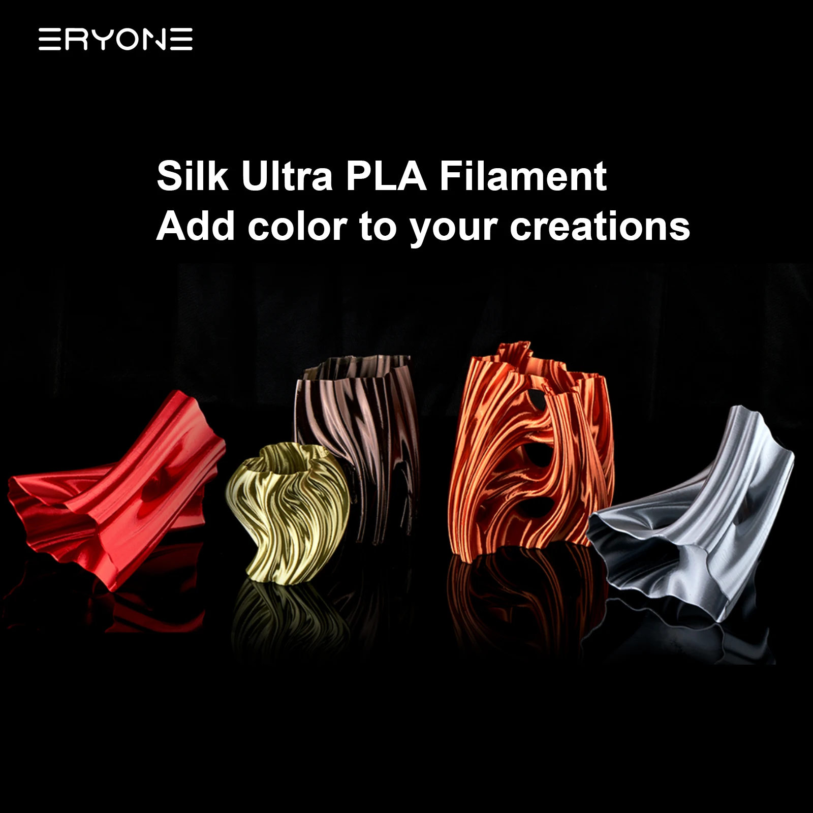 Eryone Ultra SILK PLA Filament 3D Printing 3d Filament 1.75mm  for 3D Printer and 3D Pen,1 Roll