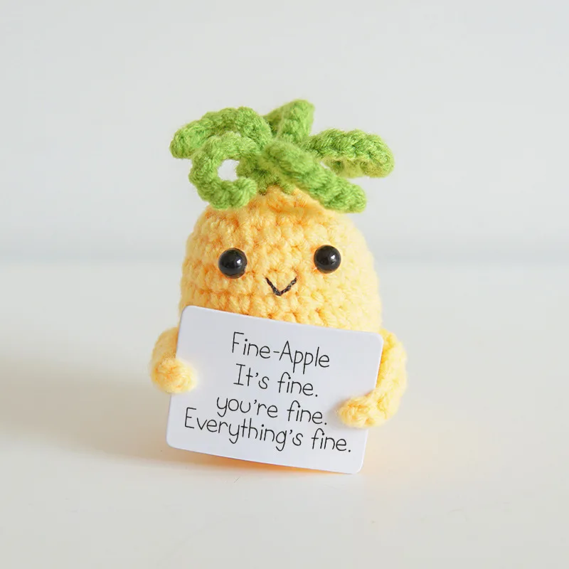 Handmade Emotional Support Pickled Cucumber Crochet Doll food model food photography props kitchen food toys vegetable ornaments fake food prank toys anti pressure toys