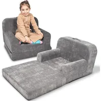 Children's Sofa - 2-in-1 Convertible Fold Out Couch & Lounger, Perfect for Kids Flip Out Chair Ideal for Playroom 1