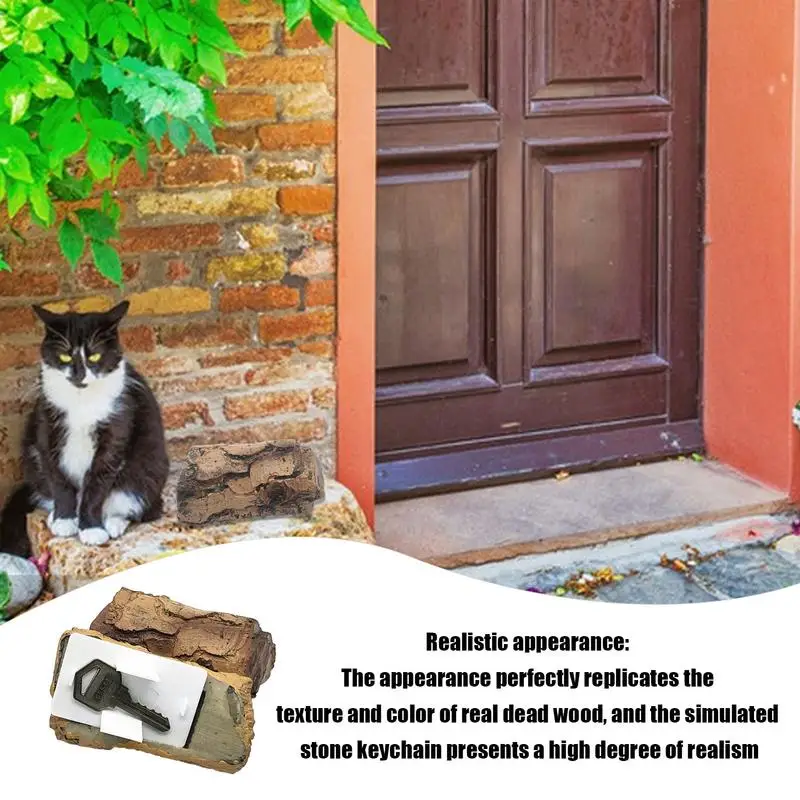 Hide A Key Fake Wood Key Hider Unique Gadgets Key Holder For Garden Lawn And Yard Outdoor Decor Secure Storage Lock Box 5