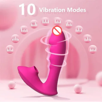10 Speeds Powerful Clitoris Sucking G-Spot Dildo Vibrator Woman Vibrating Clitoral Stimulator Nipple Sucker Female Masturbator 3