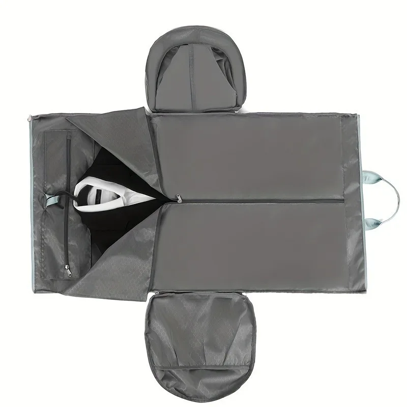 1pcs Foldable Garment Bag with Handheld Design Large Capacity Travel Storage Organizer for Suits & Clothes Duffel Bag 5