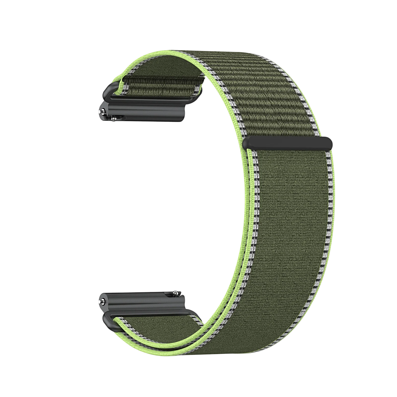 Breathable Lightweight 24mm Nylon Strap with Quick-Release Metal Connector, Unisex Band