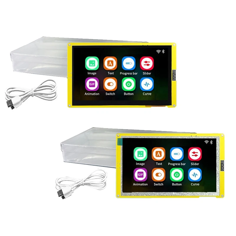 

ESP32-S3 7-Inch 800X480 TN RGB LCD TFT HMI 8M PSRAM 16M Flash Smart Display MCU WIFI Bluetooth Module