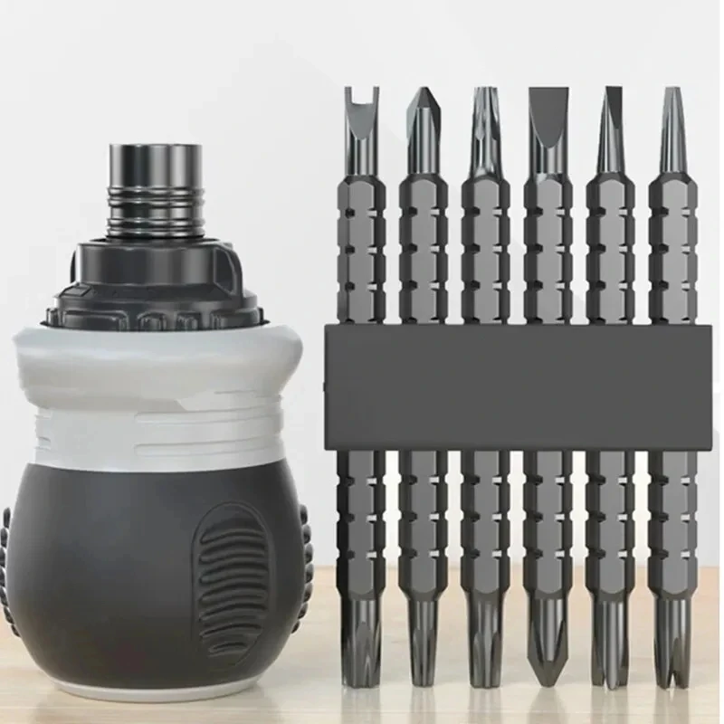 13 In 1 Mini Ratchet Precision Screwdriver Dual-purpose Head Magnetic Telescopic Labor-Saving Hand Tool 3