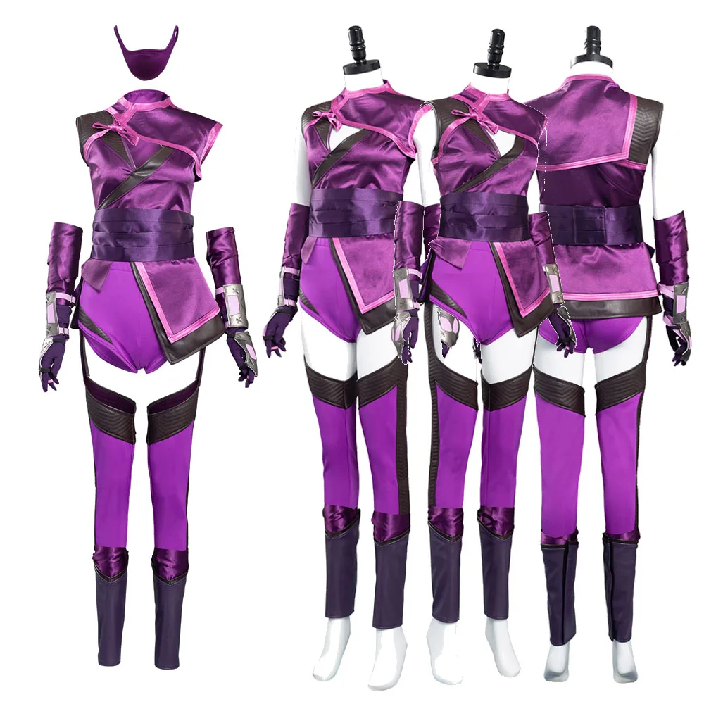 Game Mortal Cos Kombat 11 Mileena Cosplay Adult Women Fantasia Mask Top  Pants Costume Suit Female Fantasy Halloween Outfit - AliExpress, image size:1000x1000