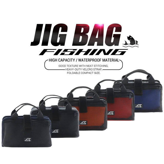 Fishing Jig Storage Bag Multi-Purpose Lead Jig Head Metal Jig Lure Storage  Protective Cover Fishing Tackle Storage Bag 5 Colors - AliExpress