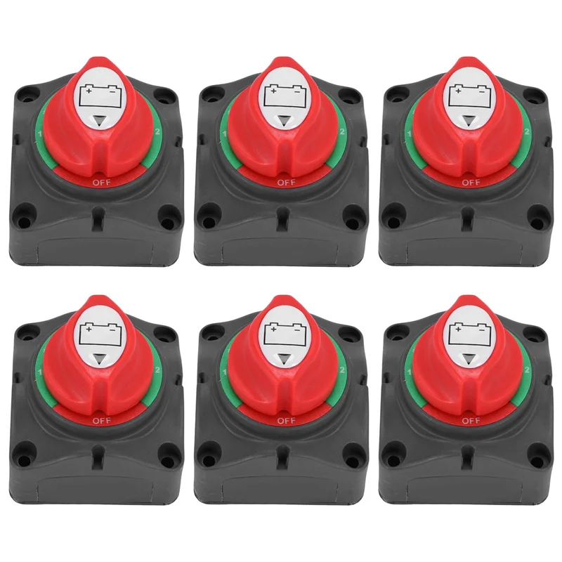 

6X 3 Position Disconnect Isolator Master Switch, 12-60V Battery Power Cut Off Kill Switch