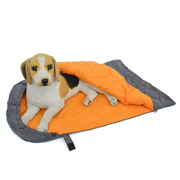Fleece Pet Sleep Bag Bed Mat Blanket Cushion Mattress Drawstring Outdoor Camping Dog Mats  asesorios para perros 4