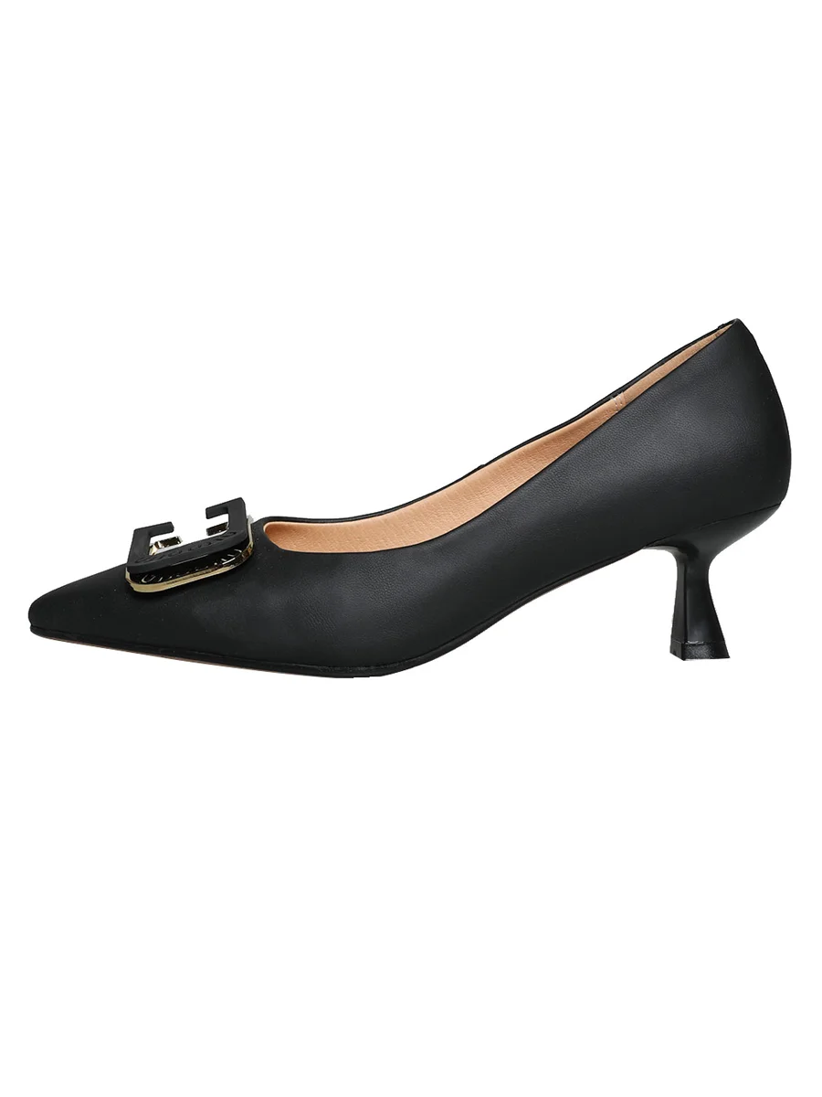 Lady style classic pointed toe stiletto high heels women square buckle decorative small size large size high heels women pumps 6