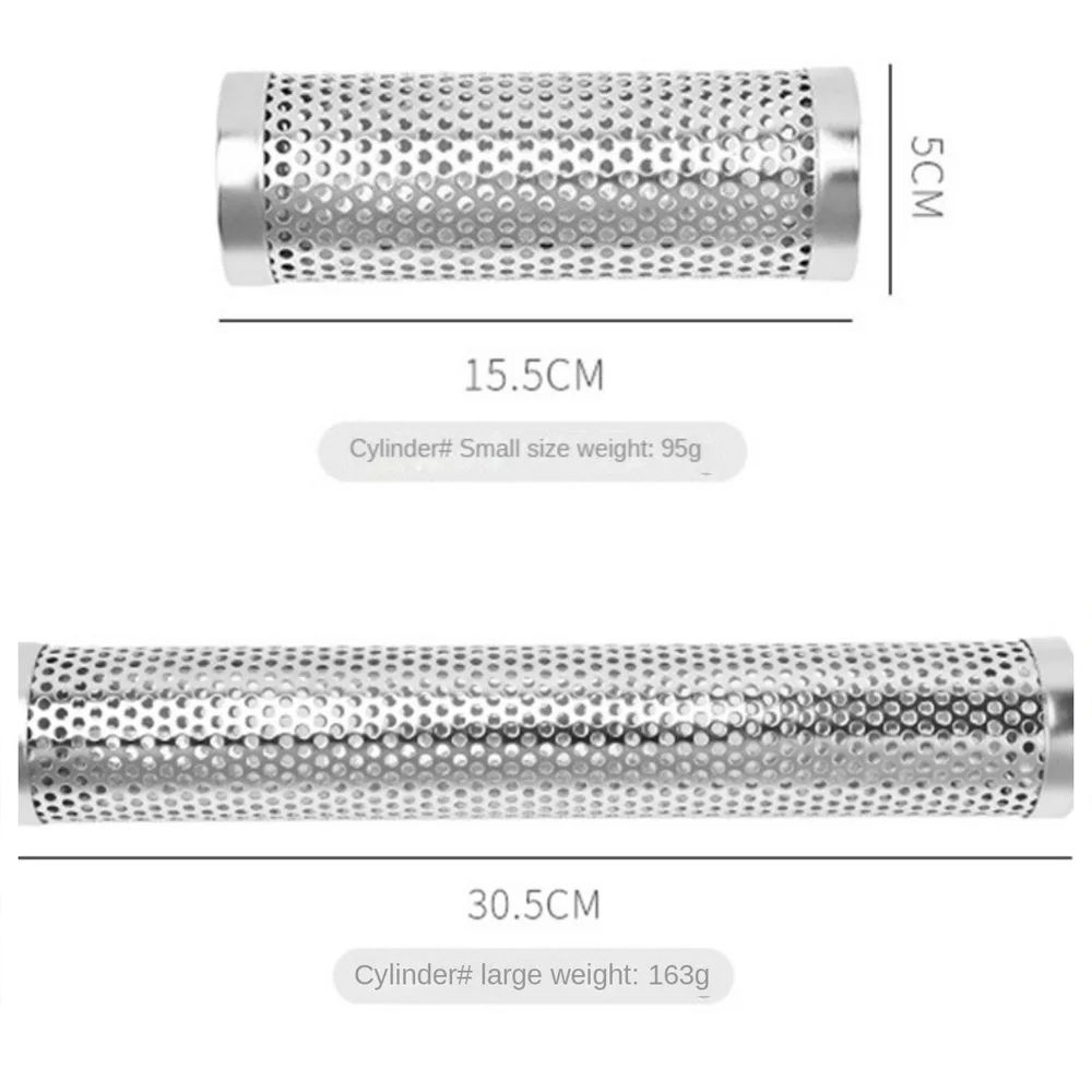 Camping Supplies Perforated Mesh Pellet Tube Stainless Steel Bbq Tube Kitchen Accessories Smoked Spice Hexagon Grill