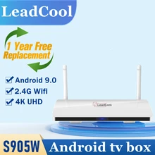 

Leadcool 4K HD Android TV Box S905W Quad Core H.265 Media Player Support 2.4Ghz Wifi Leadcool Android 9.0 Smart TV Set Top Boxes