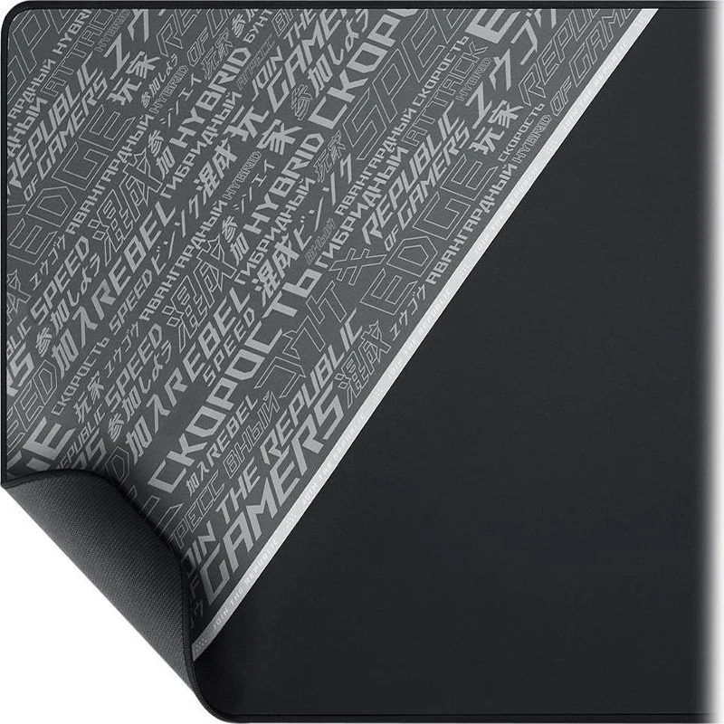 Black Rubber Large Gaming Mouse Pad with Lock Edge for Computer Keyboard