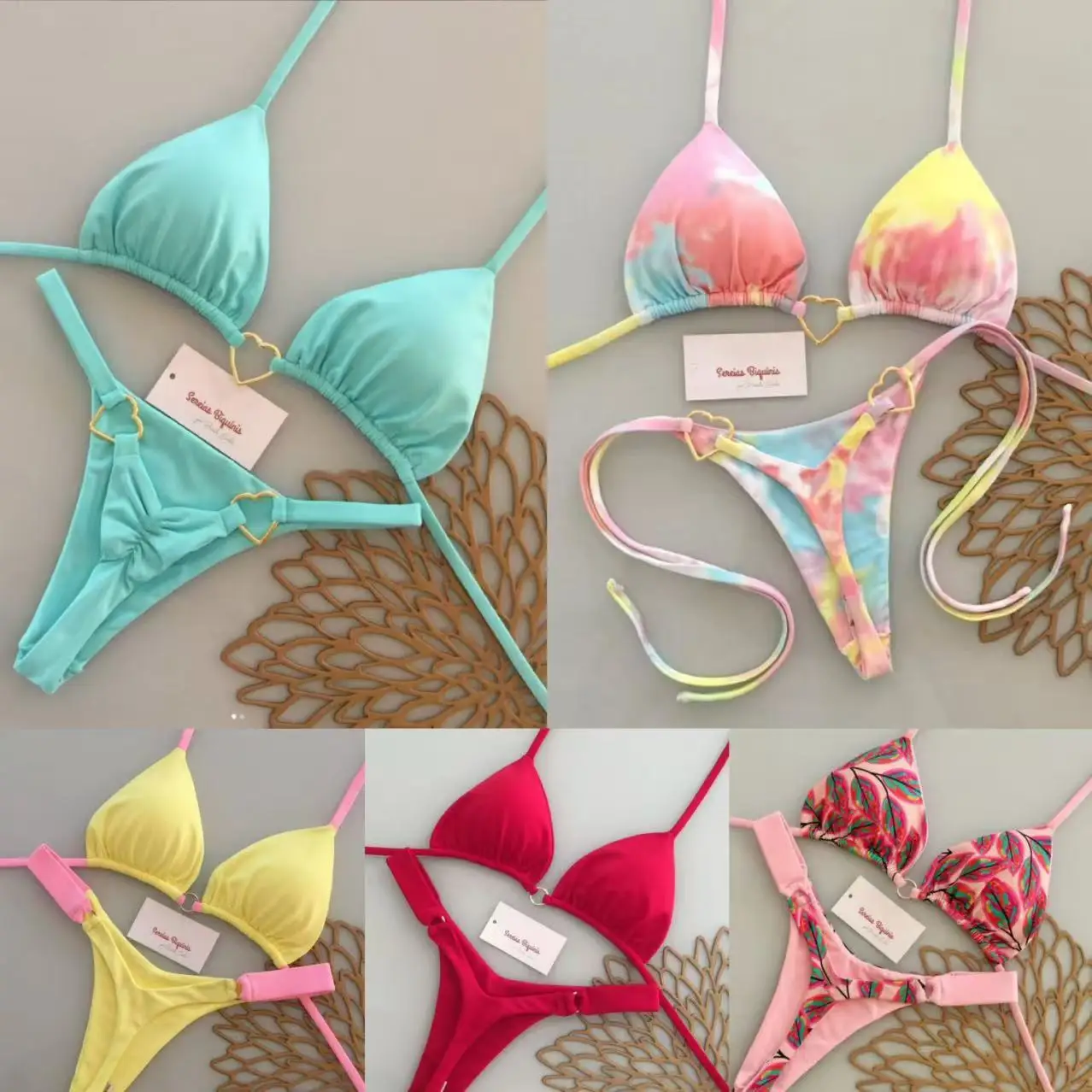 heart detail bikini front view