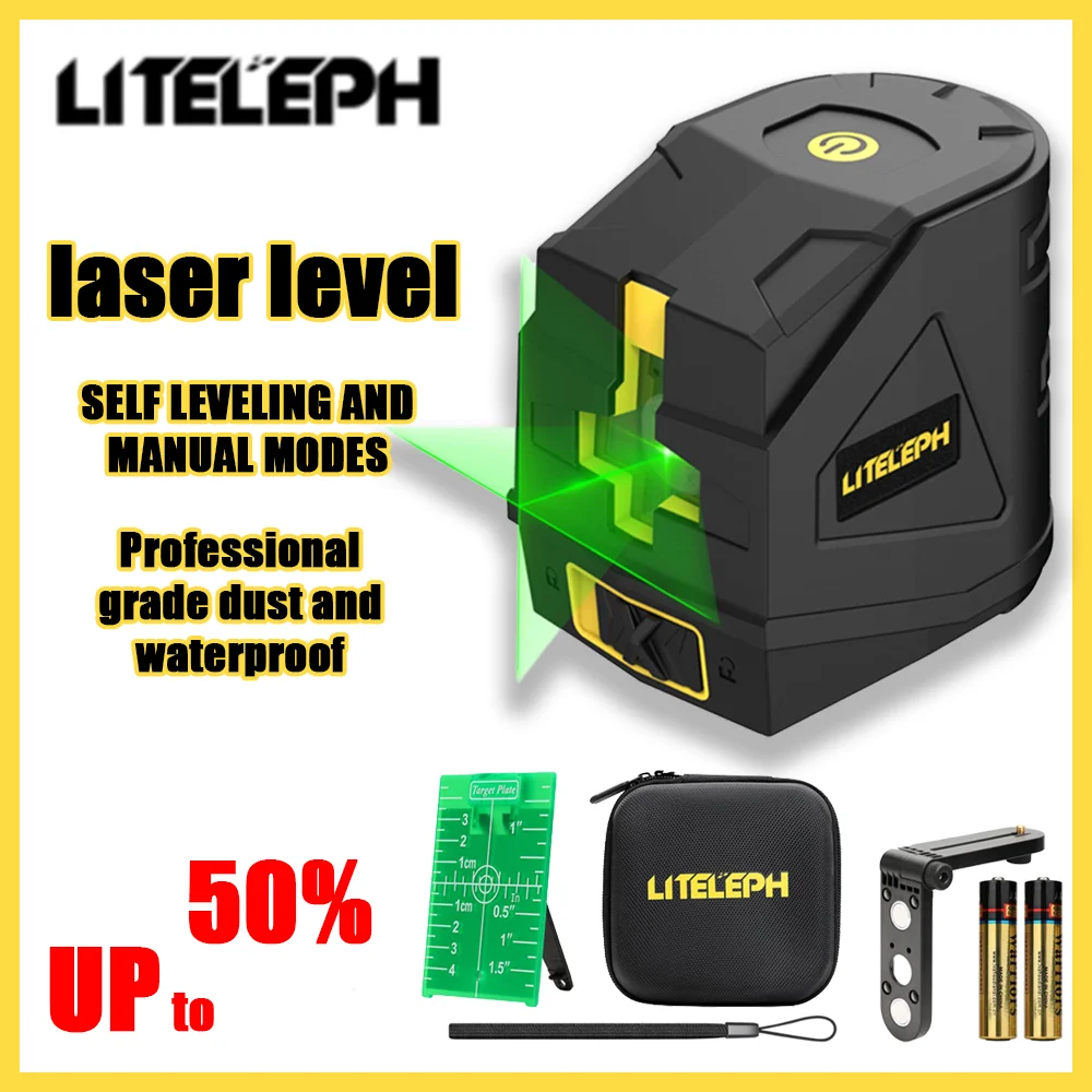 

3D 2 Lines Laser Level Self-Leveling Horizontal And Vertical vertical Cross Lines laser Machine for Household DIY Power tools